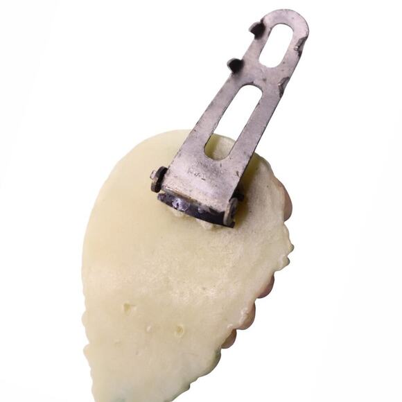 Vintage Celluloid Floral Flower Clip Pin in Pastel Pink Made in Japan - Hey Viv - Picture 4 of 5